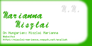 marianna miszlai business card